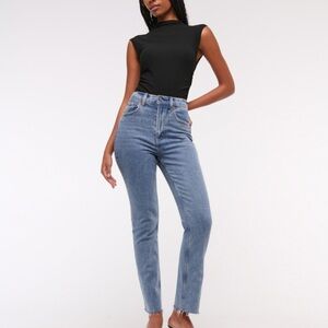 Abercrombie & Fitch Curve Love High rise ankle straight jeans